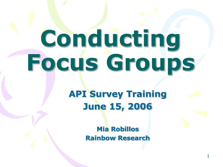 PPT - Conducting Focus Groups PowerPoint Presentation, free download ...