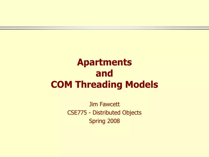 apartments and com threading models n.