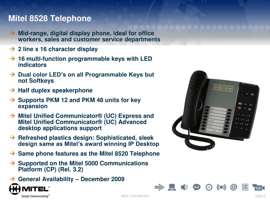 PPT Mitel 8528 / 8568 Telephones Overview PowerPoint Presentation