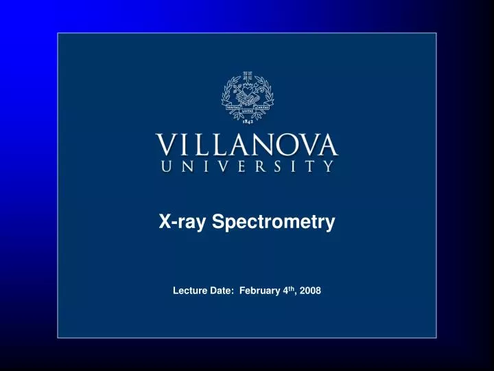 x ray spectrometry n.