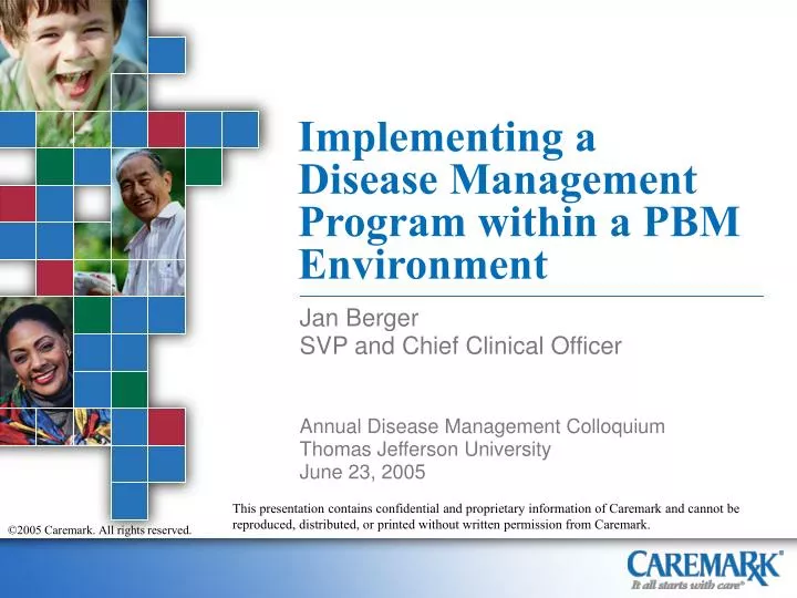 implementing a disease management program within a pbm environment n.