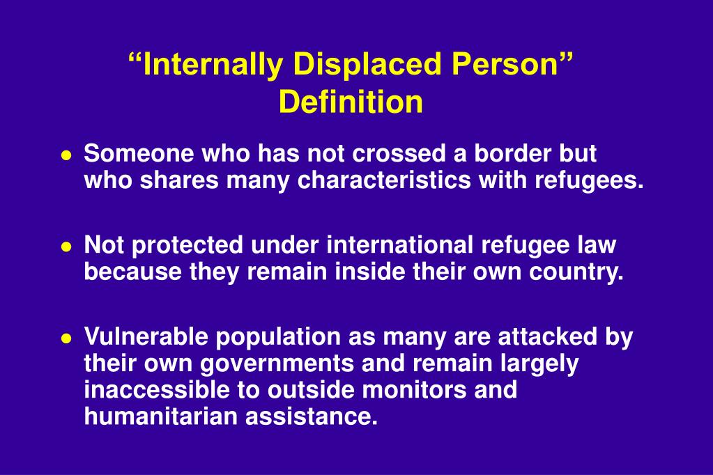 PPT Refugees, Internally Displaced Persons, and Human Rights