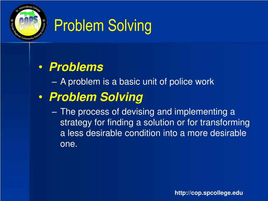 what problem solving policing