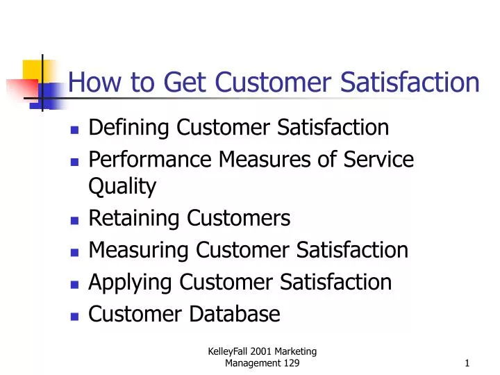 how to get customer satisfaction n.