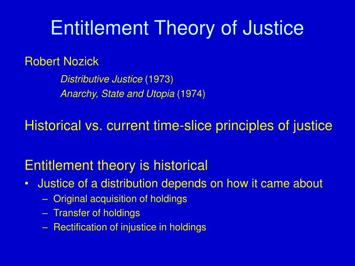Robert Nozicks Entitlement Theory Analysis