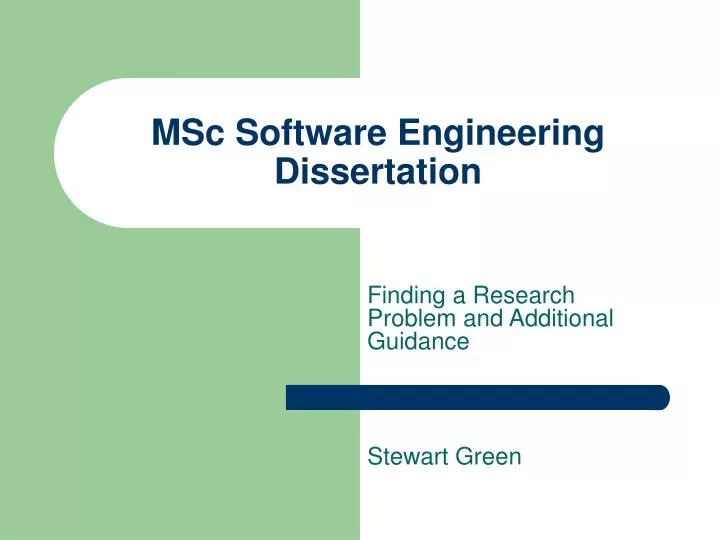 msc software engineering dissertation n.