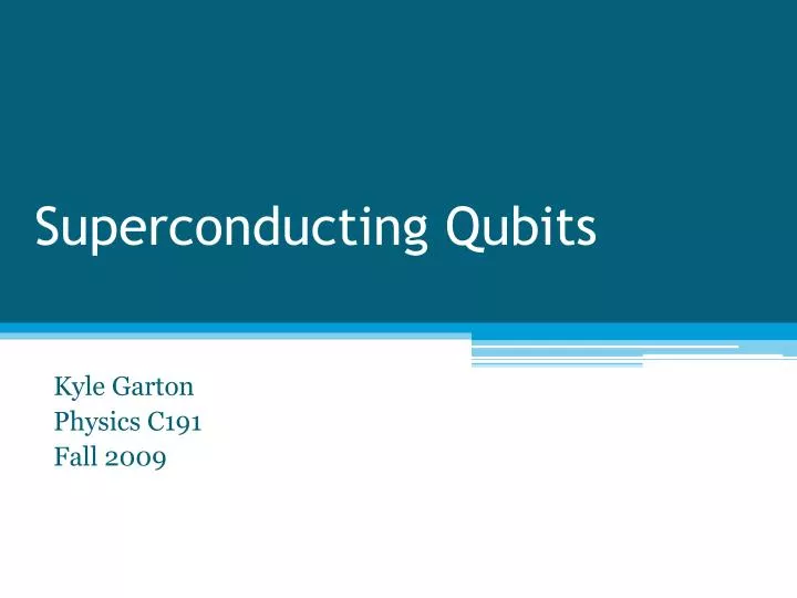 superconducting qubits n.