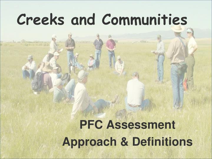 pfc assessment approach definitions n.