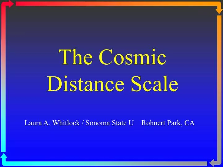 the cosmic distance scale n.