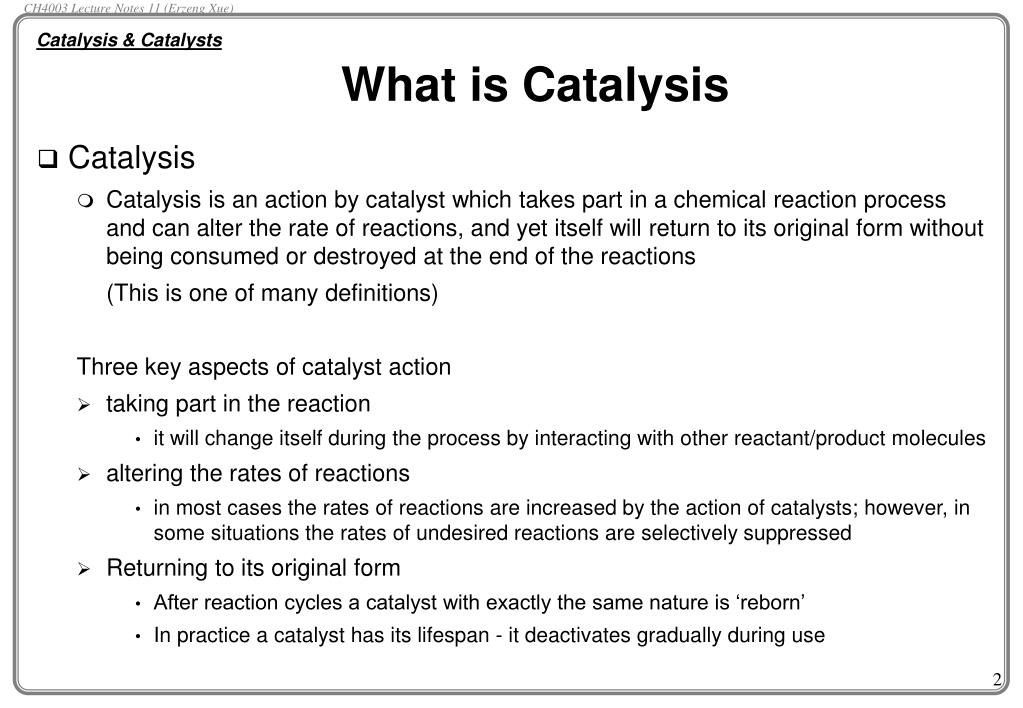 PPT Catalysis & Catalysts PowerPoint Presentation, free download ID