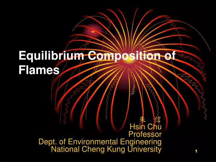 equilibrium composition of flames n.
