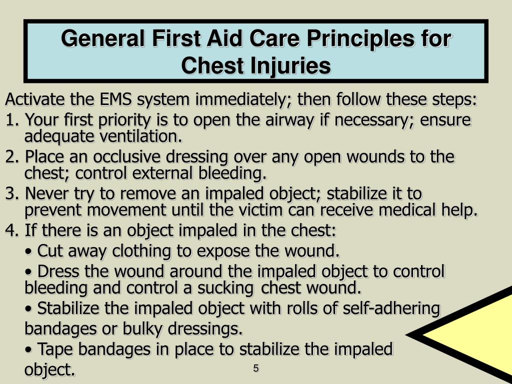 First Aid in Chest Injuries