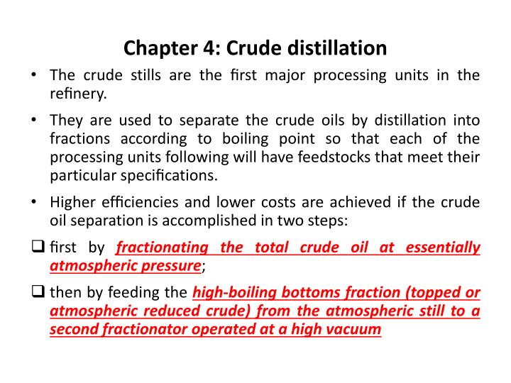 chapter 4 crude distillation n.