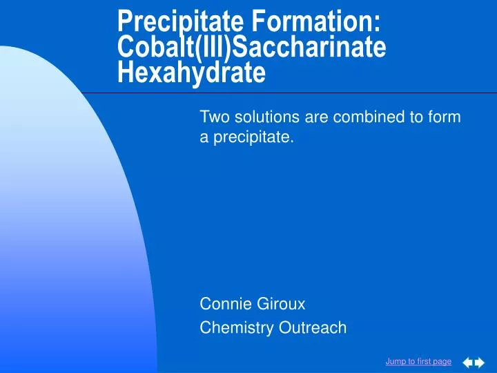precipitate formation cobalt iii saccharinate hexahydrate n.