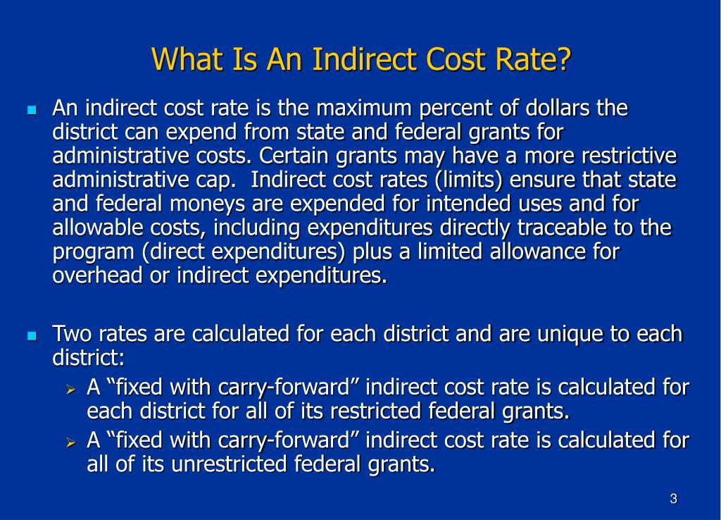 PPT Understanding the Federal Indirect Rate Calculation PowerPoint