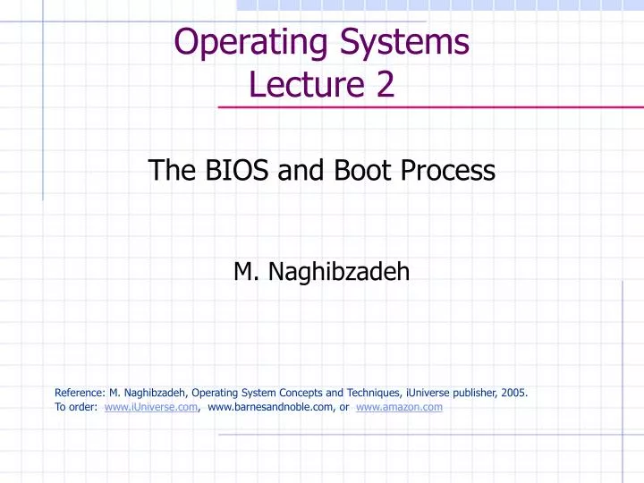 operating systems lecture 2 n.