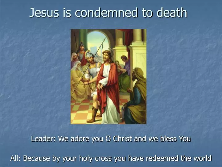 jesus is condemned to death n.