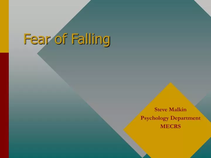 fear of falling n.