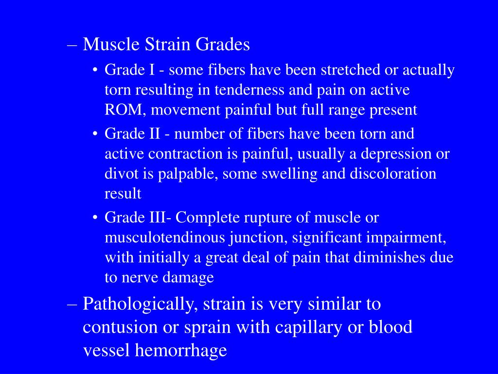 muscle strain characteristics grades trauma mechanisms chapter grade tendon pain sprain contusion torn movement slideserve ppt powerpoint presentation