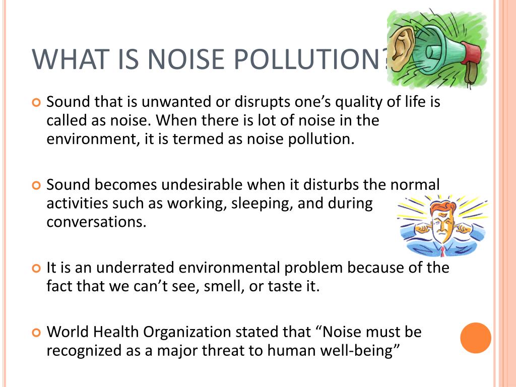 thesis statements about noise pollution