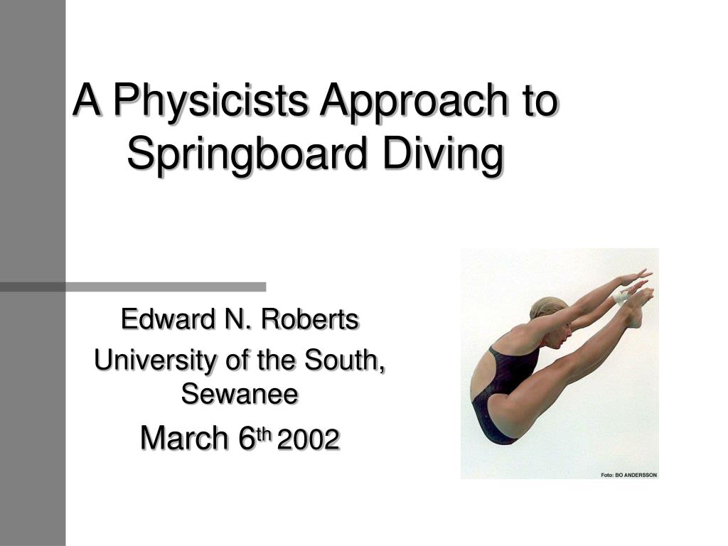 PPT A Physicists Approach to Springboard Diving PowerPoint