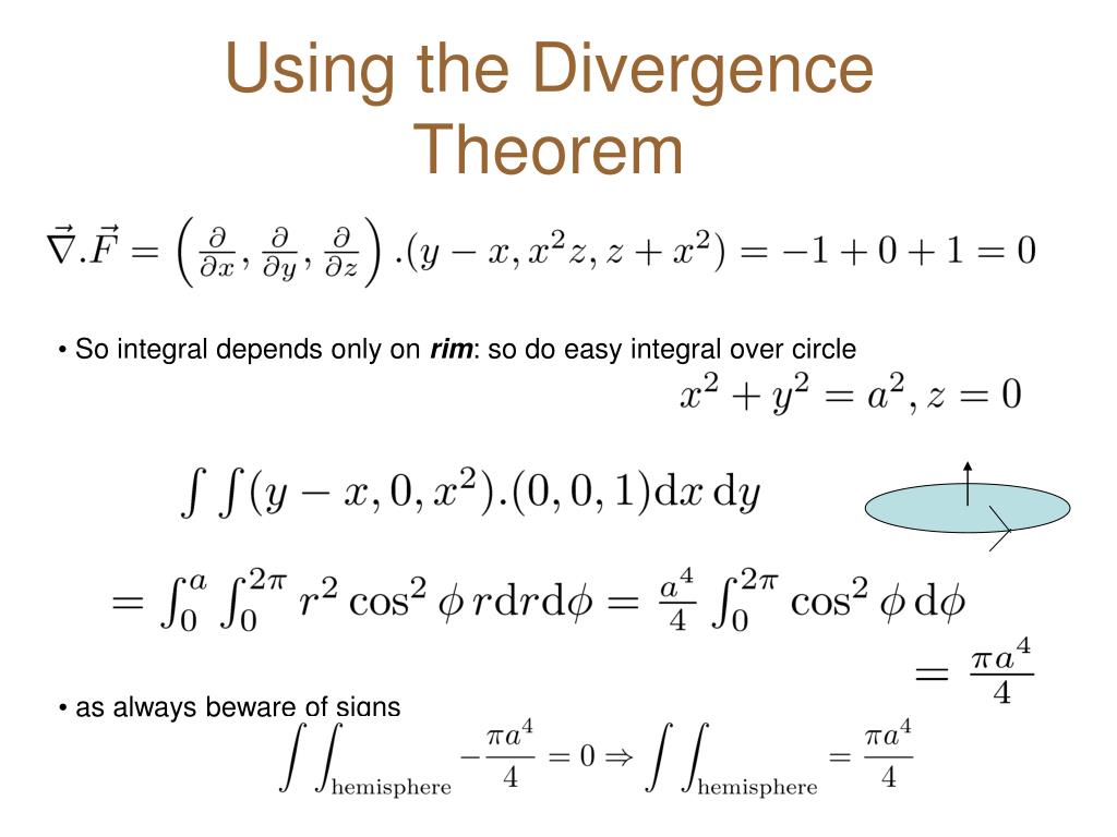 PPT - Lecture 9: Divergence Theorem PowerPoint Presentation, free ...