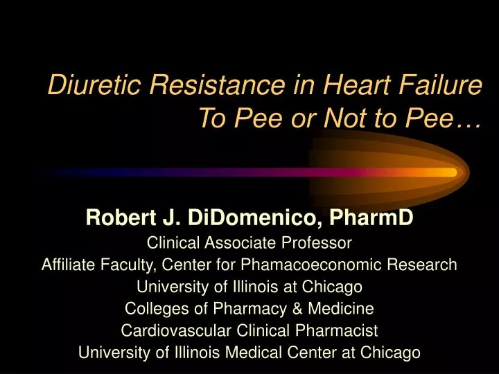 diuretic resistance in heart failure n.