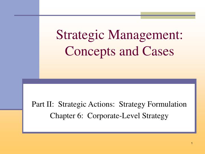 strategic management concepts and cases n.