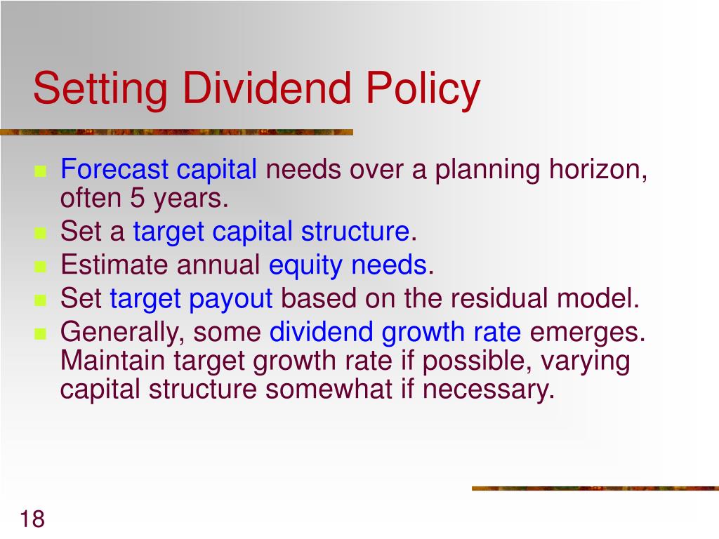 Dividend policy thesis