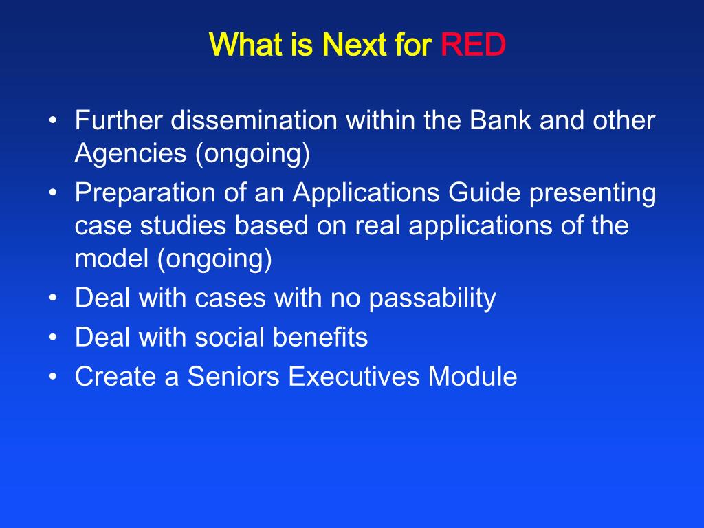 PPT - R oads E conomic D ecision Model ( RED ) January 2008 Rodrigo ...