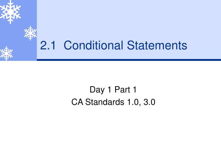 2 1 conditional statements n.