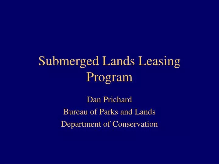 submerged lands leasing program n.