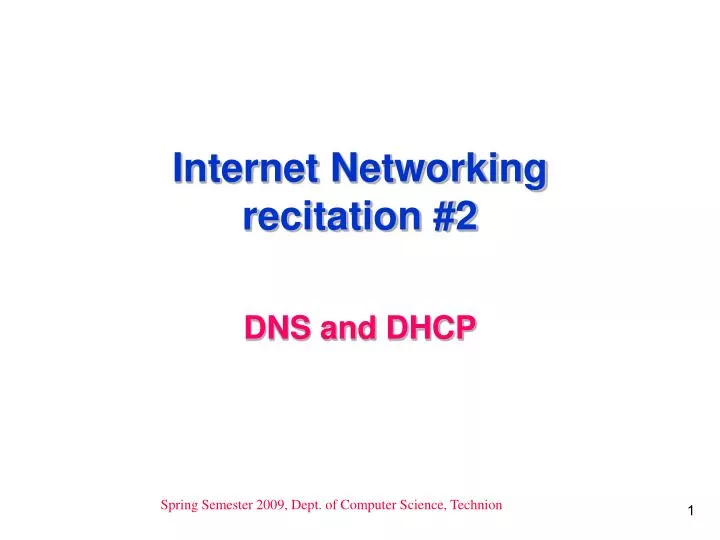 internet networking recitation 2 n.