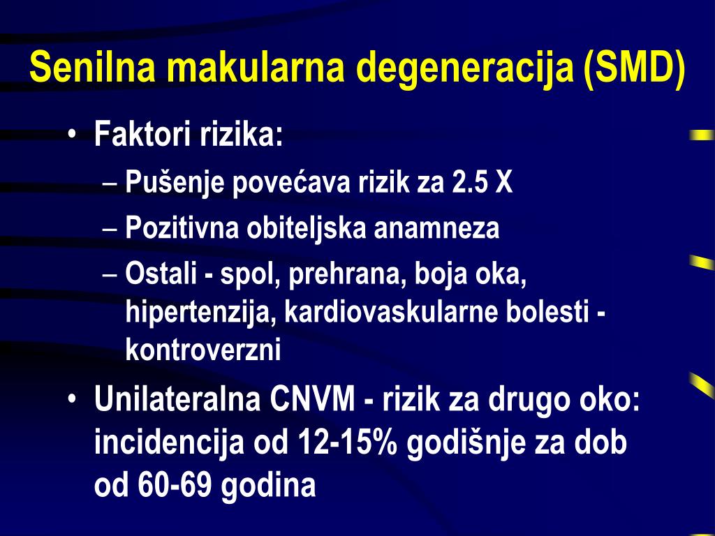 Senilna makularna degeneracija - LIJEČENJE - Poliklinika Knezović ®