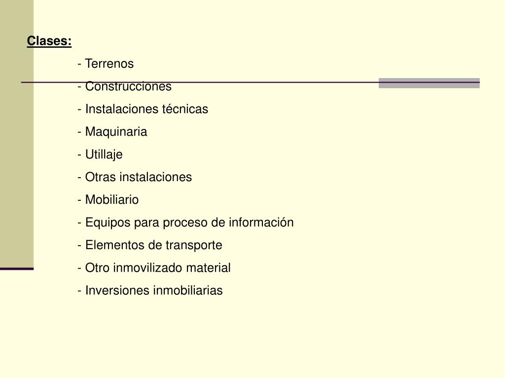 PPT - TEMA 2: EL INMOVILIZADO MATERIAL PowerPoint Presentation, free  download - ID:272845