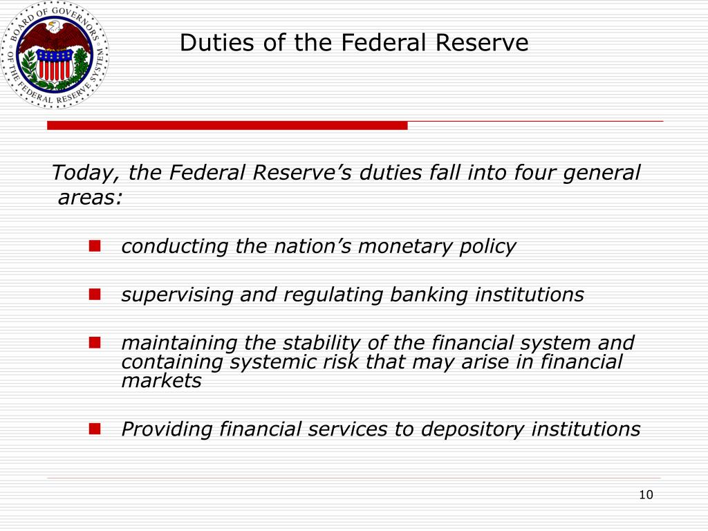 what are the federal reserves responsibilities
