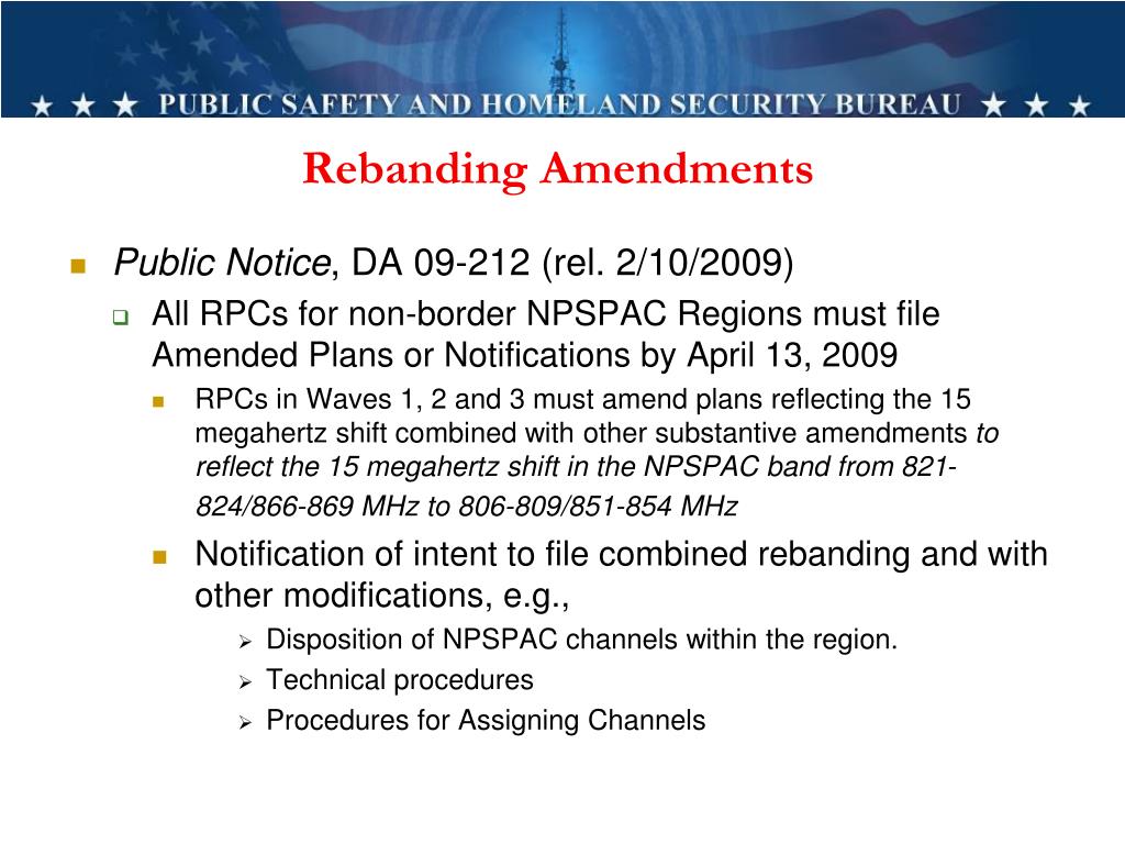 PPT 700 MHz And 800 MHz NPSPAC Regional Planning Process And 