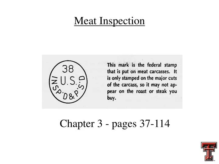 meat inspection n.
