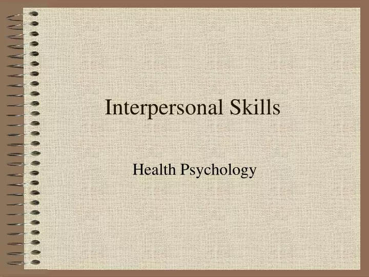 interpersonal skills n.