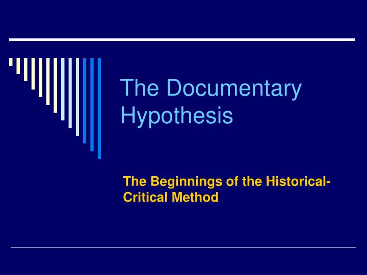 documentary hypothesis got questions