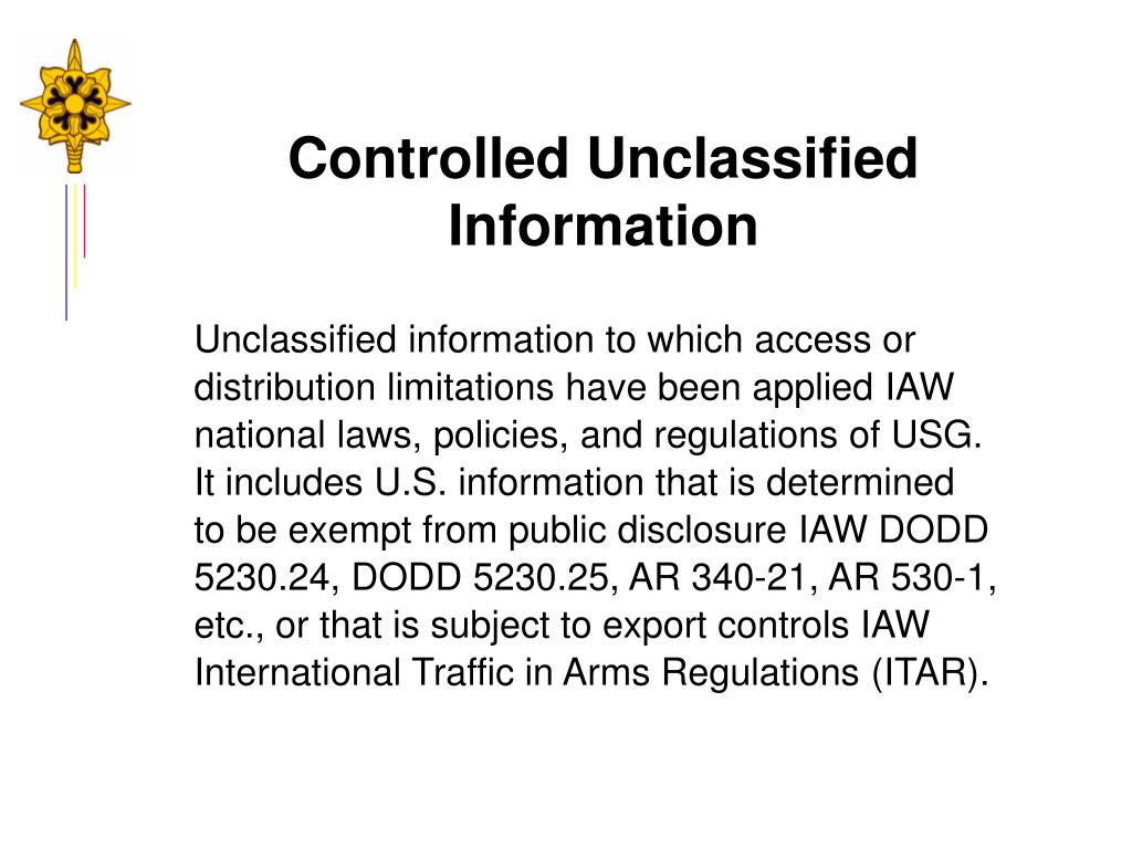PPT Controlled Unclassified Information CUI PowerPoint Presentation 