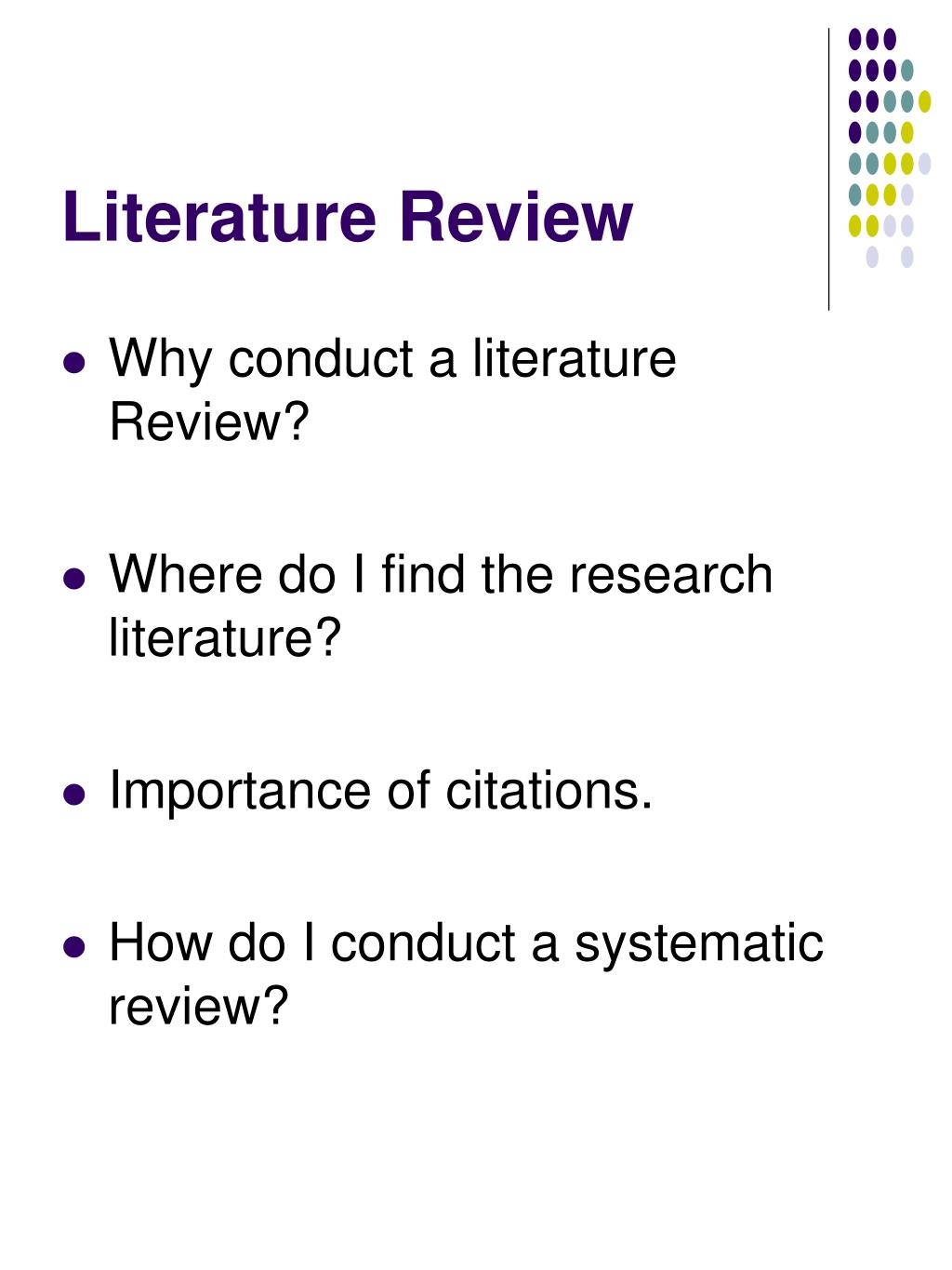 importance literature review