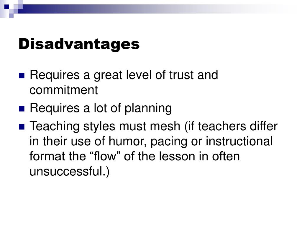 advantages and disadvantages of presentation method of teaching