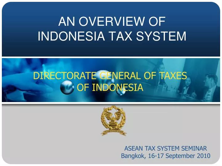 an overview of indonesia tax system n.
