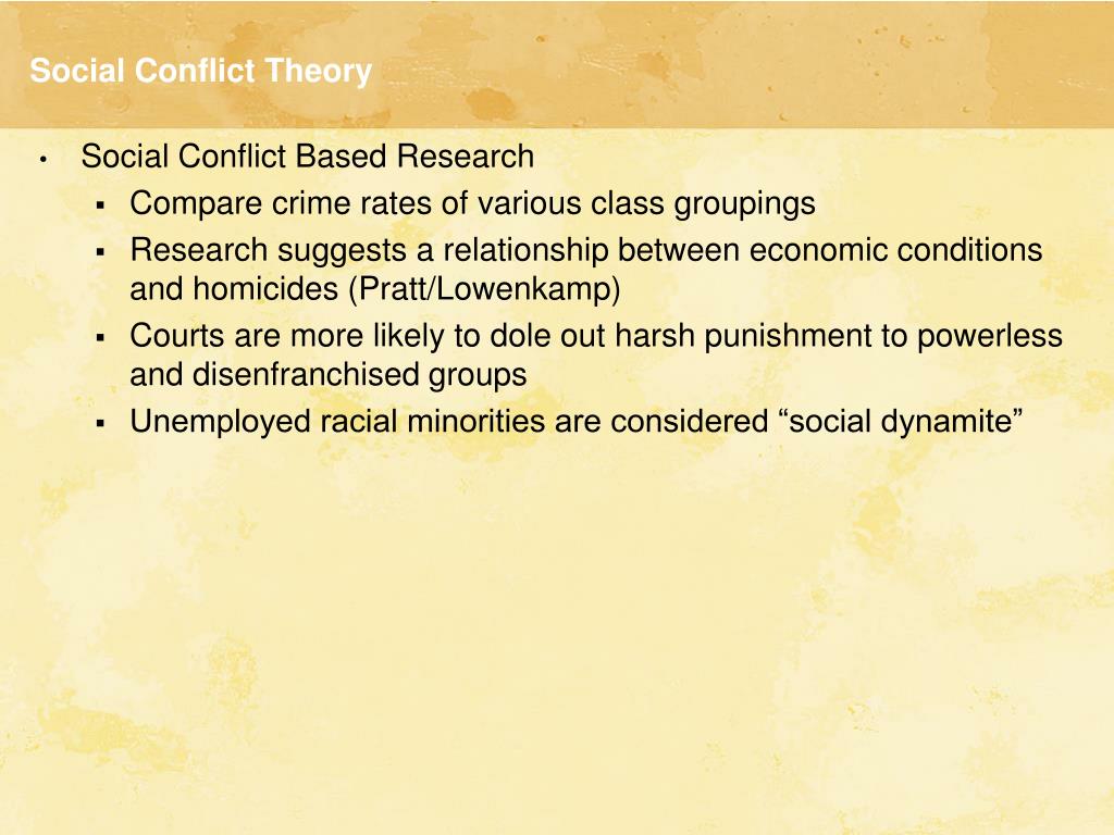 the social conflict theory the social conflict theory