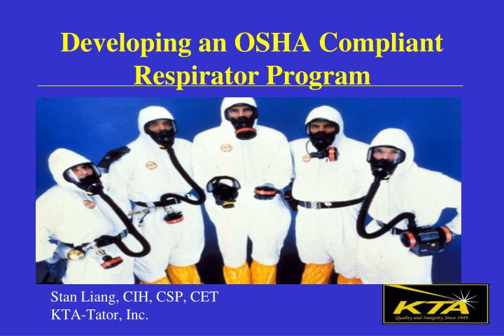 developing an osha compliant respirator program n.