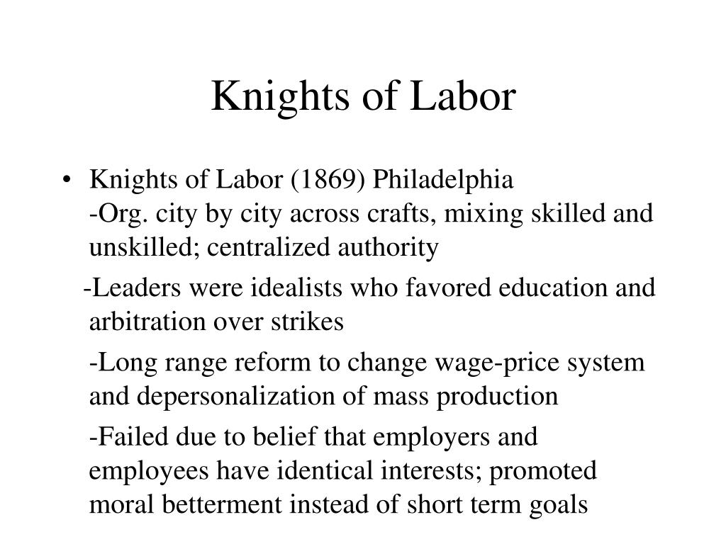 PPT - Chapter 2 PowerPoint Presentation, free download - ID:274595 Knights Of Labor Union