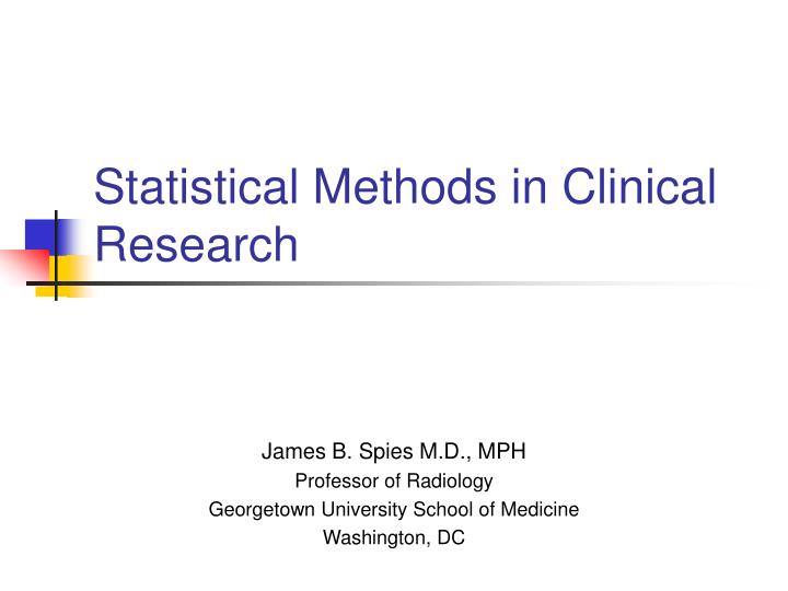 statistical methods in clinical research n.