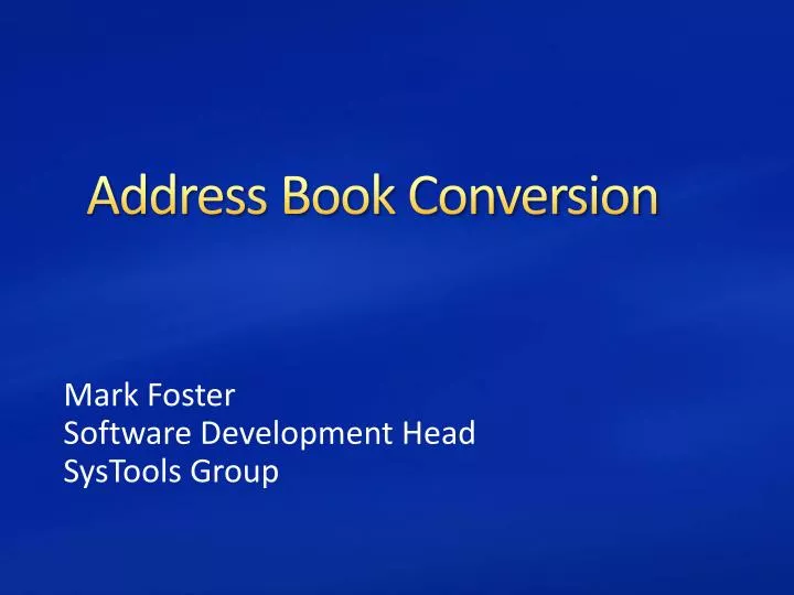 address book conversion n.