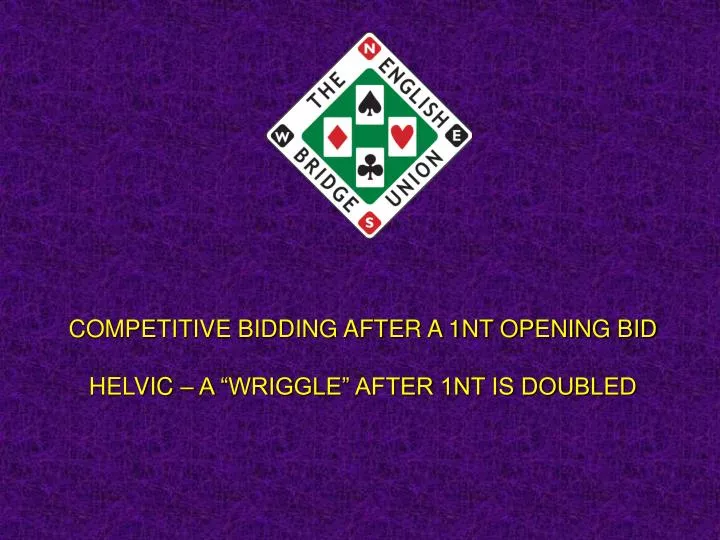 competitive bidding after a 1nt opening bid helvic a wriggle after 1nt is doubled n.